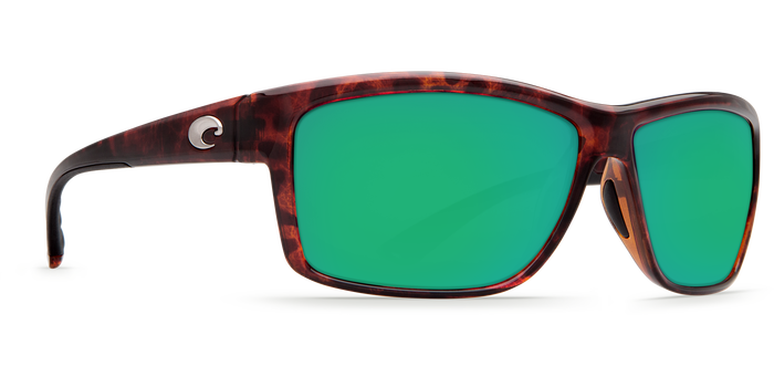 Charleston Men's Polarized Black Sport Mirrored Sunglasses (Blue Lens or Green) Green Lens
